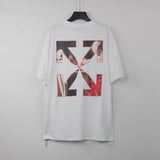 Off White T Shirt Short Sleeve Casual Large Size Fashion Tshirt Men's Clothing Owt Women Tops