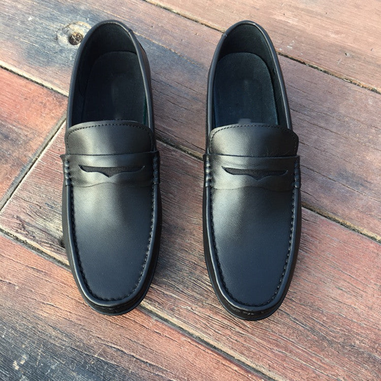 Loafers For Men Men Genuine Leather Shoes Calf Leather Shoes Peas Shoes Soft Sole Shoes