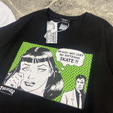 Thrasher T Shirt Summer Flame Loose Painting Printed T-shirt Man