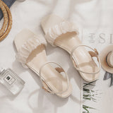 Nude Chunky Heel Sandals