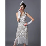 The Great Gatsby Dresses Vintage Sequined Tassel Dress Beaded