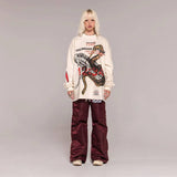 Rrr123 Sweatshirt Snake Puff Print Vintage Embroidery Loose