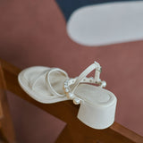 Nude Block Heel Sandals