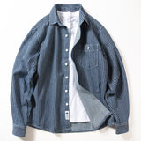 Denim Shirts Heavy Denim Shirt Men's Long Sleeve Casual Coat Top Loose