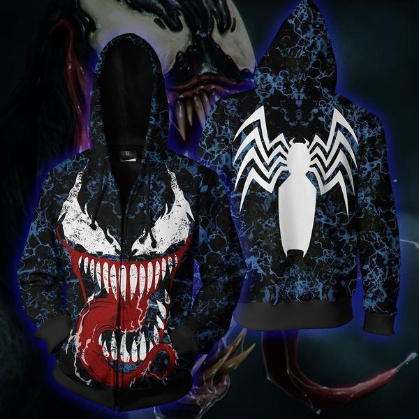 Carnage Hoodie Printed Pullover Zipper
