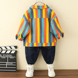 Toddler Boys Jackets Boys' Coat Spring and Autumn Striped