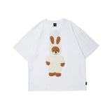 Men's T Shirt Summer Casual Tops Embroidered Short Sleeve T-shirt Men's round Neck Half Sleeve Street Fashion Loose Pullover Half Sleeve T-shirt