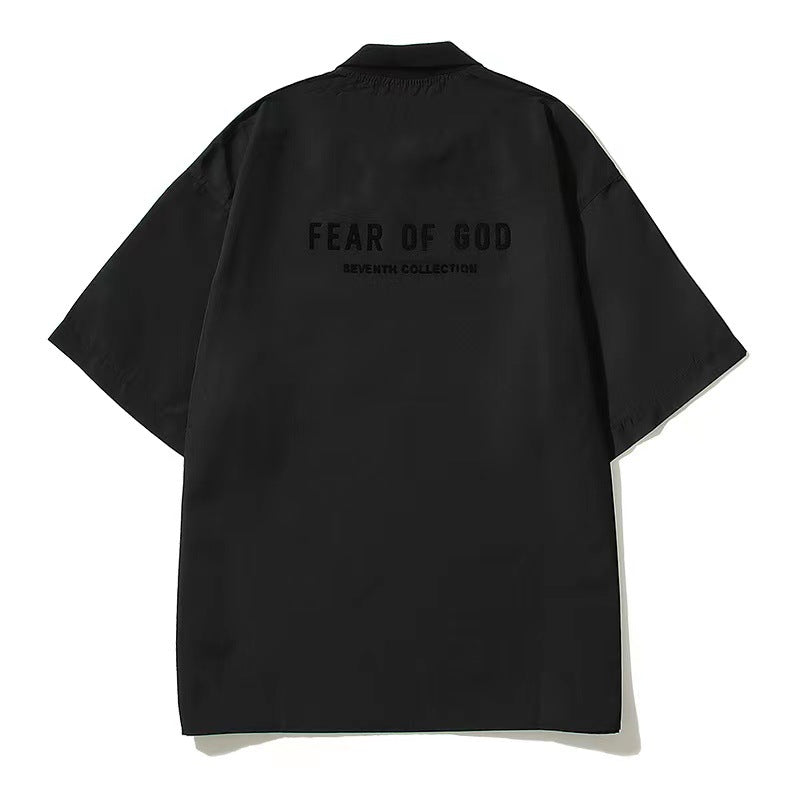 Essentials Polo Shirt Fog Fear of God Season 7 Mainline Loose T-shirt