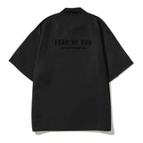 Essentials Polo Shirt Fog Fear of God Season 7 Mainline Loose T-shirt