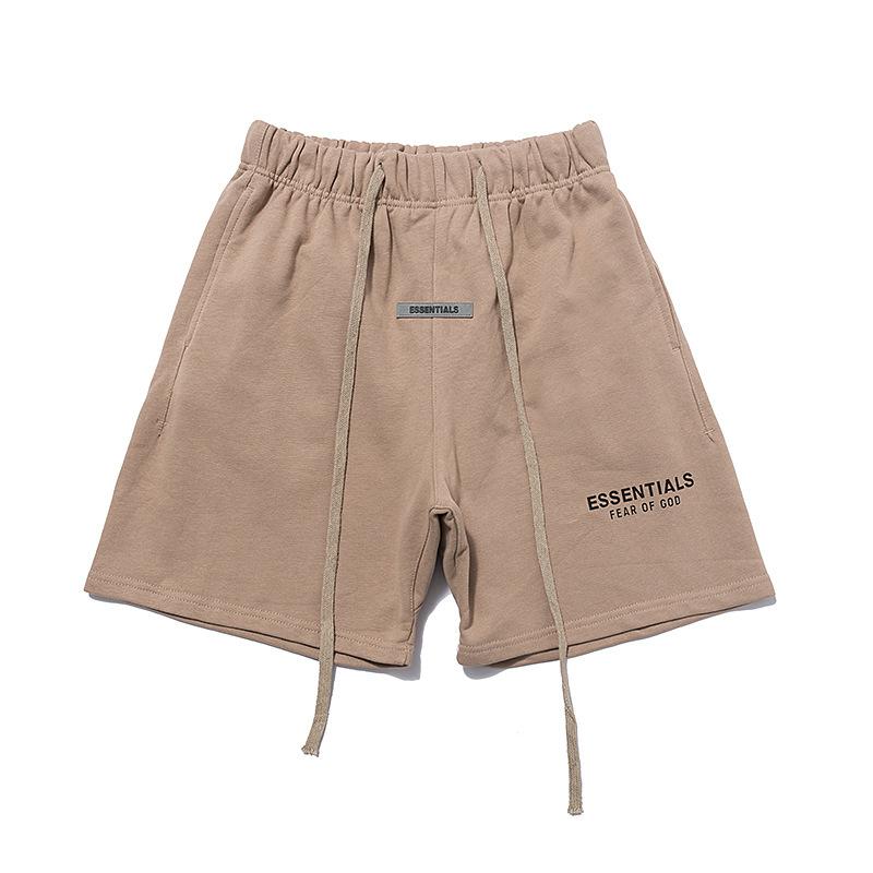 Fog Short Summer Double Line Letter Print Casual Drawstring Shorts Fear Of God