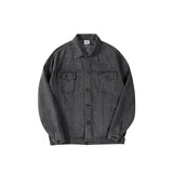 Spring Denim Jacket Male Letter Loose Casual Two-Color Men's Top Plus Size Men Denim Jacket
