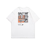 Men T Shirt Summer Casual Tops Men's Clothes Summer Wear Vintage Men's round Neck Short Sleeve Casual Loose Cartoon Printed T-shirt