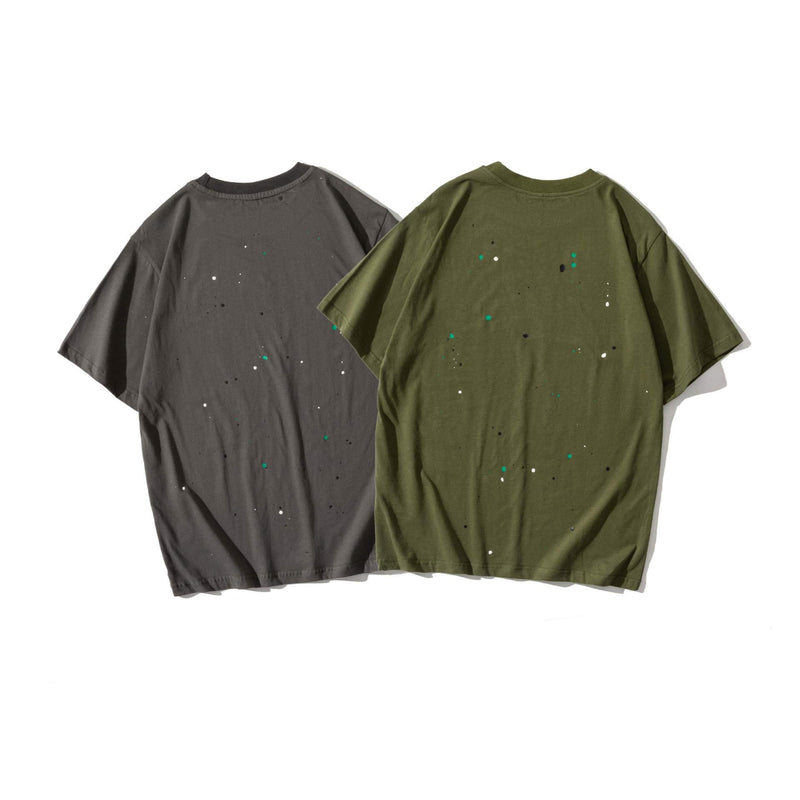 Men T Shirt Summer Casual Tops Men's Clothes Summer Wear Vintage Men's Shorts Casual Loose Letter Printed T-shirt