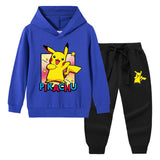 Children Pokemon Pikachu Hoodie & Pant Set Sweater Set Two-Piece Cotton Trendy