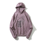 Slogan Graphic Hoodie Autumn and Winter Loose Hooded Long Sleeve Coat