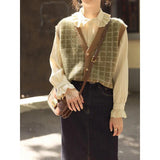 Preppy Aesthetic Outfits Plaid Knit