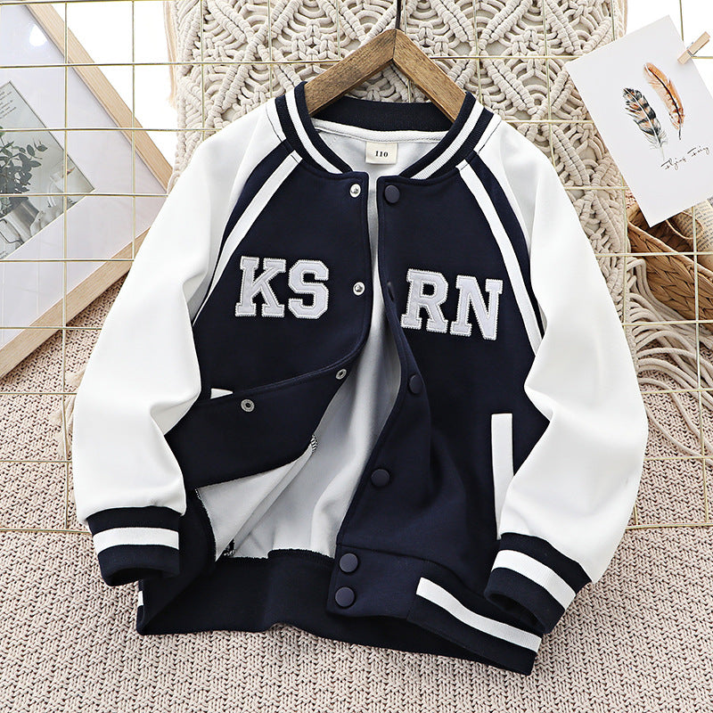 Children Baseball Jacket Baseball Uniform Fall Jacket Casual