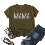 Boy Mama T Shirt Pattern Mama Printed Short Sleeve T-shirt