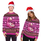 Black Christmas Sweater Christmas Print Couple Outfit Casual Pullover