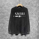 Amiri Long Sleeve T-shirt Washed and Worn Vintage Long Sleeve T-shirt