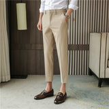 Men Trousers Summer Men's Slim Fit Suit Pants