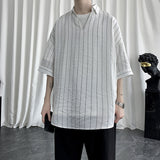 Men's Shirts Summer Men's Striped Shirt Shirt Large Size Men's Clothing