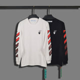 Off White Sweatshirts Long Sleeve round Neck Neck Sweater Autumn and Winter Red Arrow round Neck Long Sleeve Men and Women