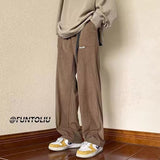 Men Cargo Pants Overalls Men's Straight-Leg Pants Tall Trousers