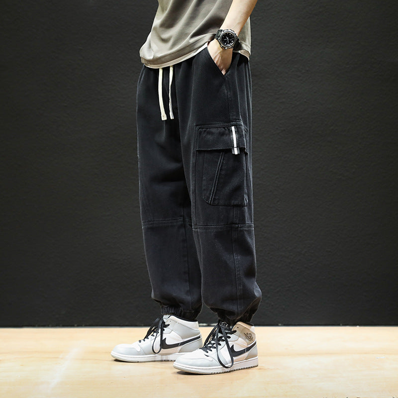 Men Cargo Pants Men's Spring Pure Cotton Casual Pants Sports Pants