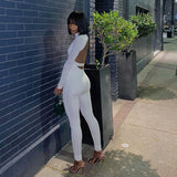 Spring New Women's Backless Tight Sports Fitness Jumpsuit Women