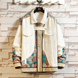 Men's Shirts Spring and Autumn Embroidered Workwear Jacket