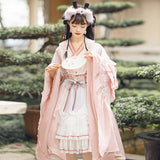 Gothic Lolita Harajuku Style Clothing Chinese Style Lolita Dress Op Cross Collar Wide Sleeve Han Elements Dress Hanfu