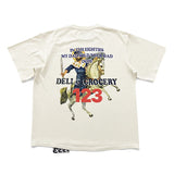 Rrr123 T-Shirt Loose Distressed Knight Printed Short Sleeve