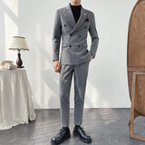 Double Brewed Seersucker Suit Casual Suit Men's Dress