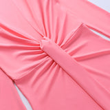 Emily Ratajkowski Dress Pleated Slim Fit Slimming Elegant Dress Padded Shoulder Dress