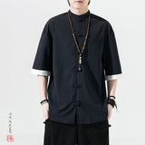 Men's T-Shirt Summer Solid Color Short Sleeve Shirt