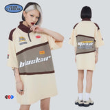 Blackair T Shirt Vintage Spring/Summer Locomotive Style T-shirt Zipper Polo Stand Collar