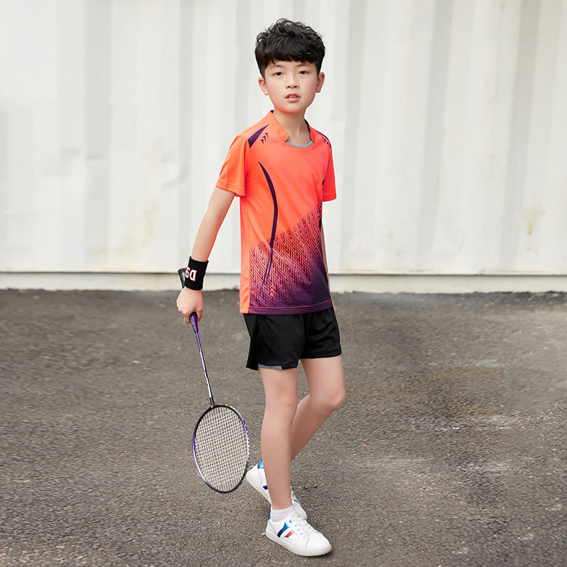 Cricket T Shirt Children's Badminton Clothing Top for Men and Women Quick-Drying T-shirt