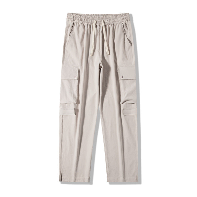 Men Cargo Pants Men's Loose Spring Boys Multi-Pocket Fashion Brand American Sports Casual Pants