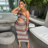 Women Top & Skirt 2 Piece Set Sexy Vest Slim Fit Sheath Skirt Suit