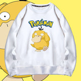 Men And Women Pokemon Pikachu Hoodie Pokémon Psyduck Crew Neck Pullover Sweatshirt