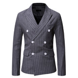 Double Brewed Seersucker Suit Men's Striped Casual Slim Fit Blazer