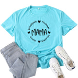 Boy Mama T Shirt Mama Love Heart Letter Print T-shirt