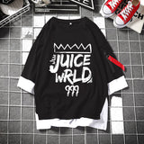 Juice WRLD T Shirt Fashion Summer Loose Casual plus Size 5-Point Sleeve