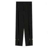 Men Suit Pants Men's Autumn Suit Pants Trendy Solid Color Suit Pants