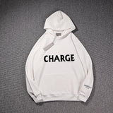 Slogan Graphic Hoodie Oversize Loose Fall/Winter Velvet Padded Thickened Coat