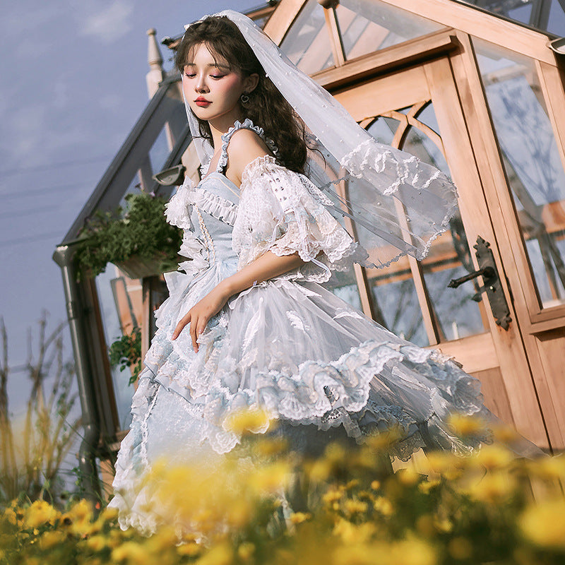 Gothic Lolita Harajuku Style Clothing Lolita Dress Flower Wedding JSK Elegant Gorgeous CLA Tea Party Skirt