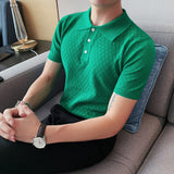 Men Short Sleeve T-shirt Breathable Lapels T-shirt