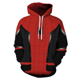 Men Spider Hoodie Spider-Man Printed Hood Sweatshirt Loose Casual
