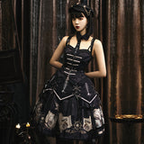 Gothic Lolita Harajuku Style Clothing Punk Lolita Dress JSK Retro Goth Dress Full Set